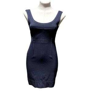 Theory Wool Jumper Dress Midnight Blue Black Size 2